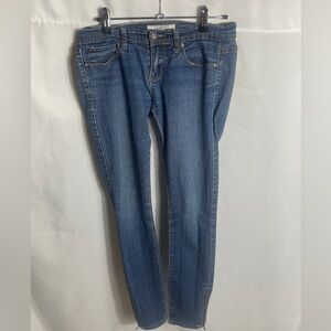 21 Denim Womens Skinny Jeans Size 26 Blue Stretch Ankle Zipper Hem Mid Rise
